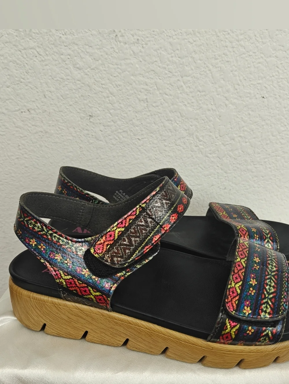 Alegria Playa Comfort Platform Sandals – Adjustable Straps US 9-9.5 Boho Chic